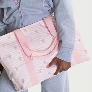 NWT VS Pink Striped Women's Tote Bag
